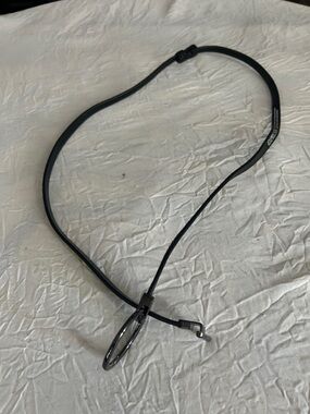 Express Black Slim Leather Belt with Oval Gunmetal Buckle